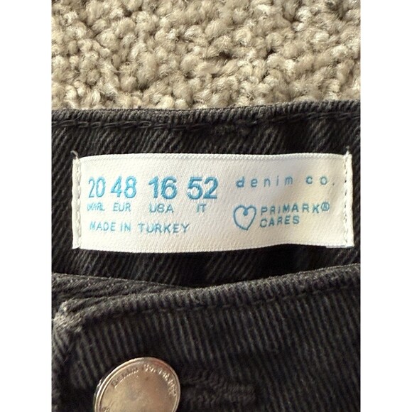 New Primark Dad Jeans US Size 16 High Waist Womens Black Denim NWT - Picture 7 of 10
